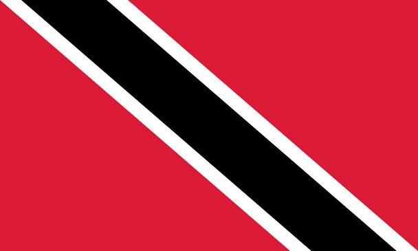 National Flag Republic of Trinidad and Tobago, red field with a white-fimbriated black diagonal band from the upper hoist-side to the lower fly-side - ベクター画像