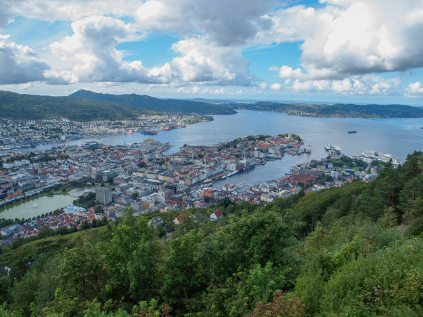 De stad Bergen in Noorwegen - Foto, afbeelding