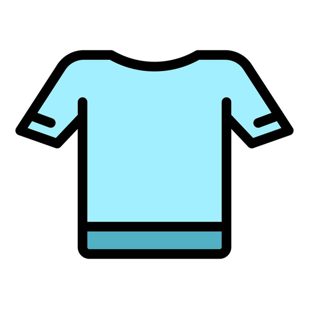 Deporte icono camiseta color contorno vector - Vector, Imagen