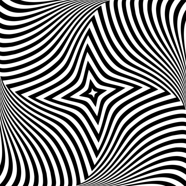 Twisting movement illusion. Abstract op art design. Vector illustration. - Vector, Image