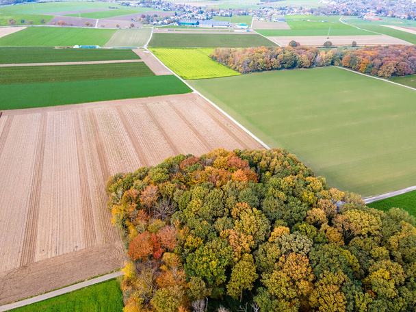 Aerial photo of Farmland. farm fields - Foto, Imagen