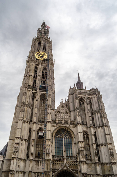 View of the Gothic Cathedral of Our Lady in Antwerp, Belgium - Фото, зображення