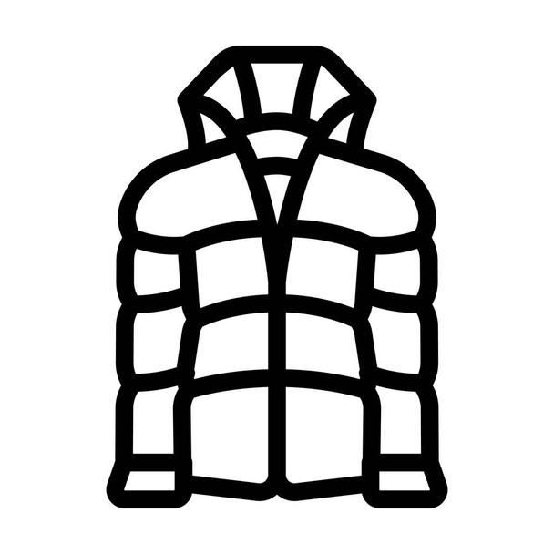 puffers and quilted jackets line icon vector illustration - Wektor, obraz