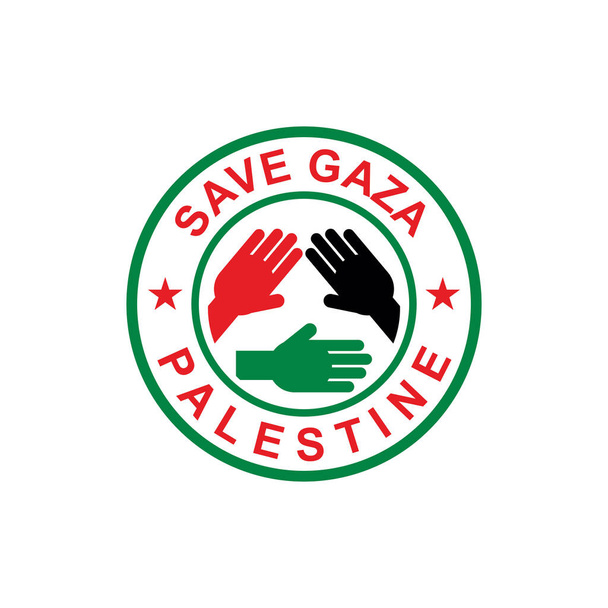 save palestine logo , free gaza vector - Вектор,изображение