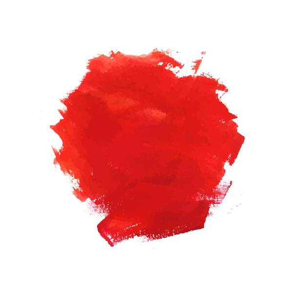 Hand draw red brush stroke watercolor design - Vettoriali, immagini