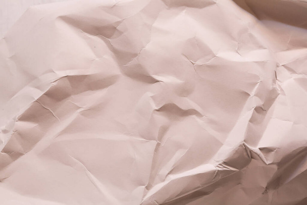 Wit gekreukt gerimpeld papier achtergrond grunge textuur achtergrond - Foto, afbeelding