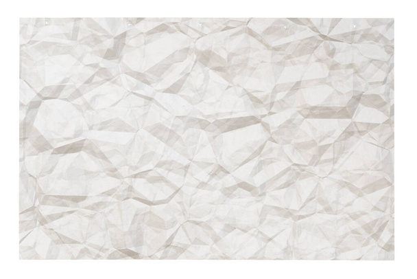 oud blanco verfrommeld papier met kopieerruimte geïsoleerd op witte achtergrond - Foto, afbeelding