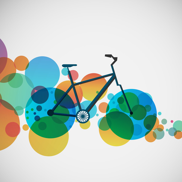 Bicicleta sobre un fondo de cuentas brillantes
 - Vector, Imagen