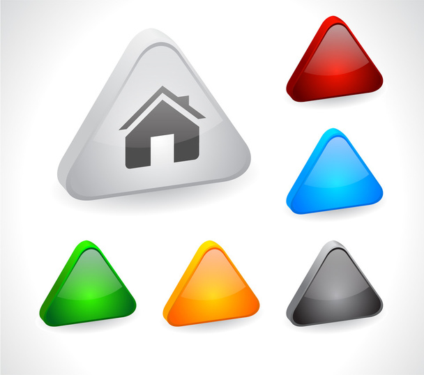 Color 3d buttons for web. - Vector, afbeelding