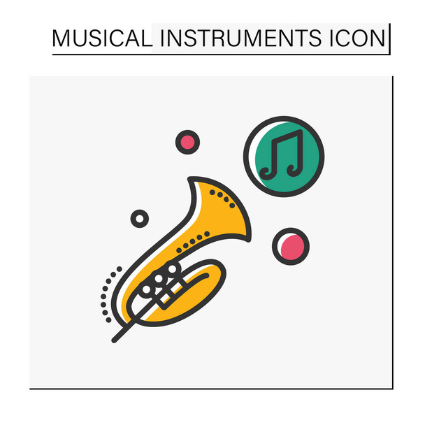 Trumpet color icon - Vettoriali, immagini