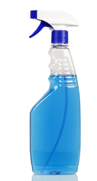 Glass cleaner with blue fluid - Fotó, kép