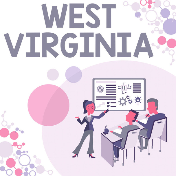 Nyugat-Virginia kézírása. Üzleti áttekintés Amerikai Egyesült Államok Állami Utazás Turizmus Utazás Történelmi Bemutató Projekt Jelentés koncepció, Jelentés Üzleti állapot - Fotó, kép