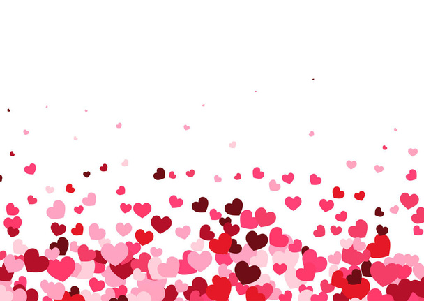 Dekoratív Valentin-napi háttér rózsaszín szív design - Vektor, kép