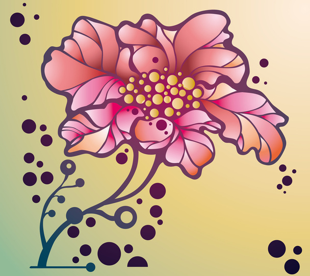 rosa Blume - Vektor, Bild