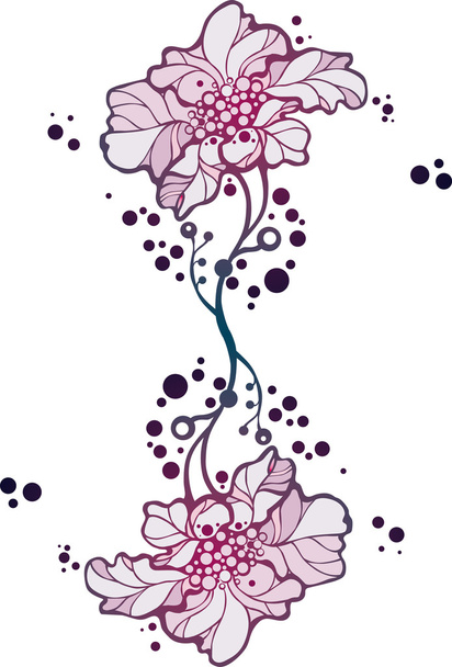 Цветочная флора
 - Вектор,изображение