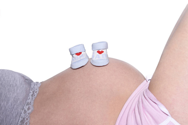 Pregnant woman belly , Young European woman pregnancy concept baby - Zdjęcie, obraz