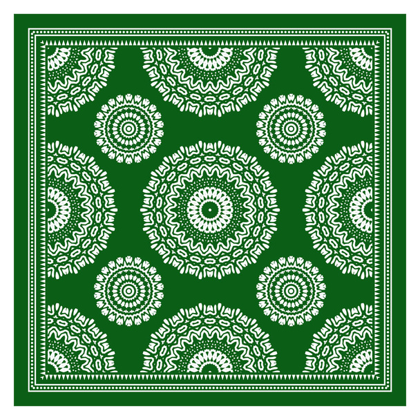 Bandana Shawl, Tablecloth Fabric Print, Silk Neck Scarf, Σχεδιασμός μαντήλι, Διακόσμηση Paisley, Πλατεία μοτίβο - Φωτογραφία, εικόνα