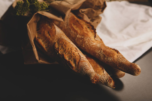 delicious natural aesthetic baked bread - Fotoğraf, Görsel