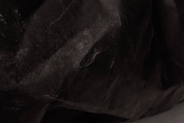 musta rypistynyt paperi tausta grunge rakenne tausta - Valokuva, kuva