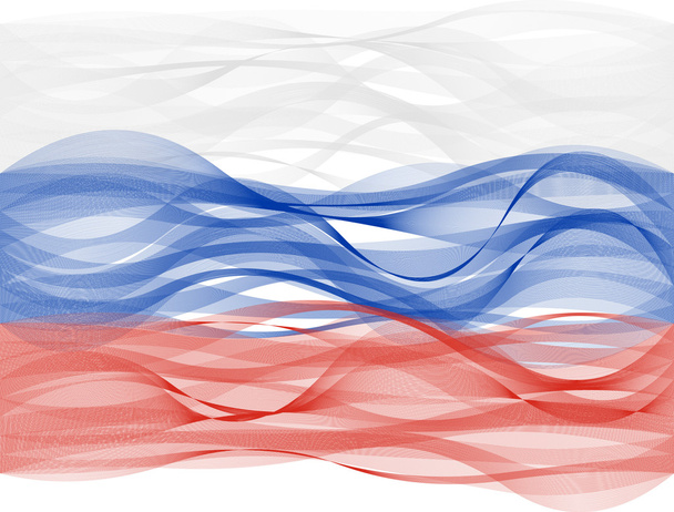 Wave line flag of Russia - Vector, Image