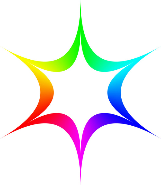 Rainbow yıldız - Vektör, Görsel