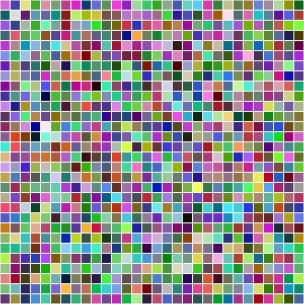 Multicolor square pixel mosaic background - Vector, Image