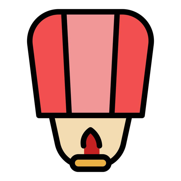 Party floating lantern icon color outline vector - Vektor, obrázek