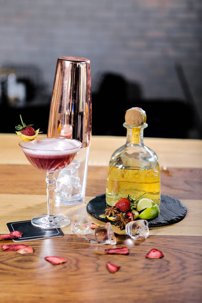 Alcohol cocktail drink on the table in restaurant - Photo, Image