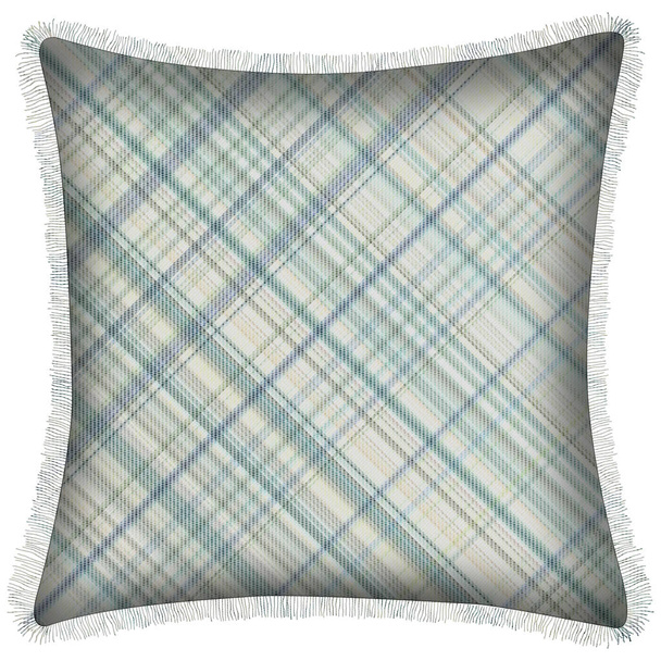 Cushion isolated with Checks and tartan Seamless repeat modern pattern with woven texture - Foto, Bild