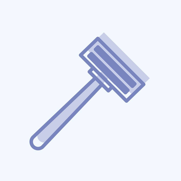 Shaving Blade Icon in trendy two tone style isolated on soft blue background - Vektor, obrázek