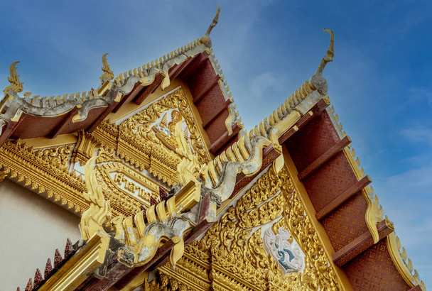 バンコクのダウンタウンにあるワット・サケット仏教寺院 - 写真・画像