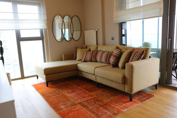 Interiér moderního obývacího pokoje - Fotografie, Obrázek