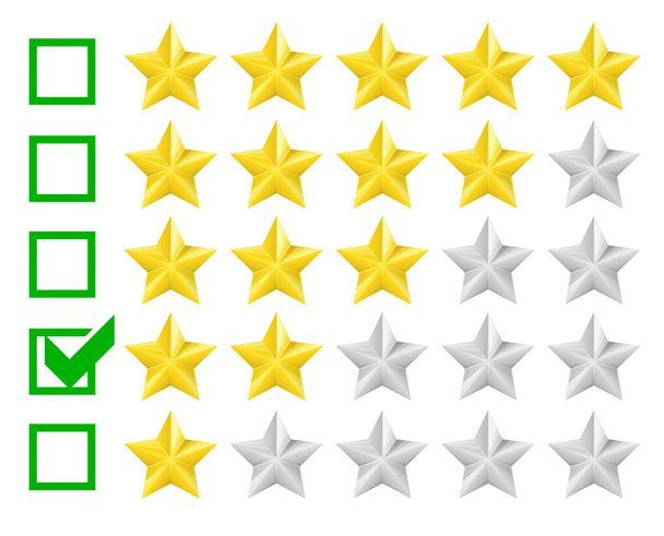 rating sterren - Vector, afbeelding
