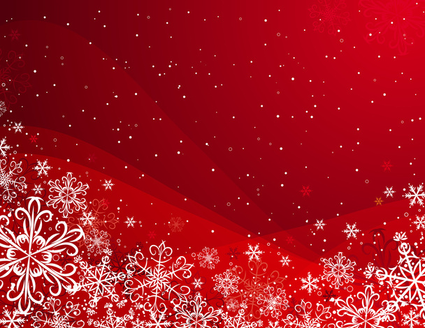 red christmas background, vector - Vettoriali, immagini