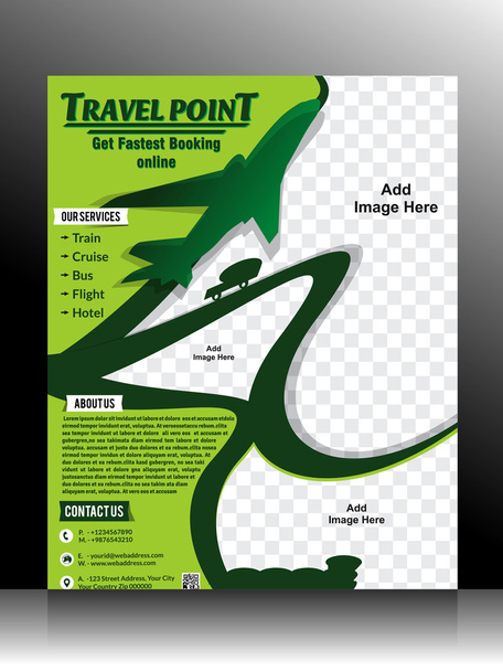 Travel Flyer Template - Vektor, Bild