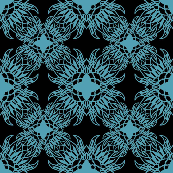 Patrón de mandala sin costuras con flor de arte de línea para telas y textiles y embalaje y regalos y tarjetas y ropa de cama  - Foto, Imagen