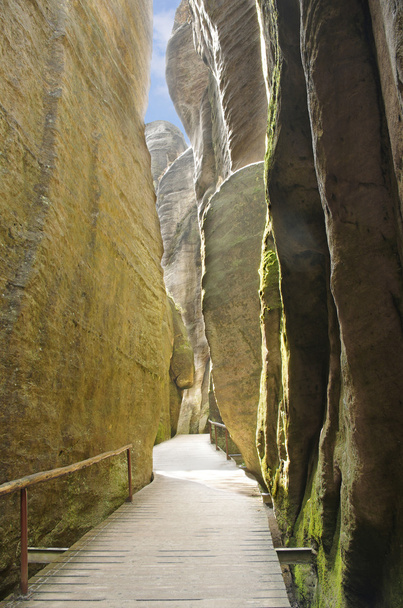narrow path in Skalne Mesto Adrspach Czech Republic - Photo, Image