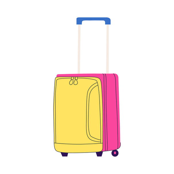 Suitcase With Pocket Composition - Vector, Image