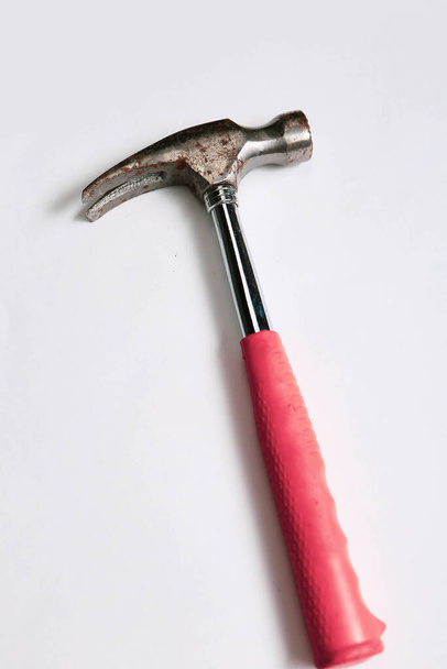 Old vintage hammer the craft tool for carpenter - Fotoğraf, Görsel
