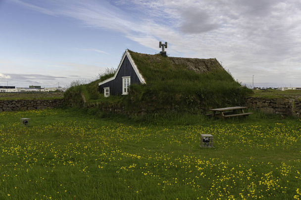 Iceland Viking farm house near the capital of Iceland. - Fotografie, Obrázek