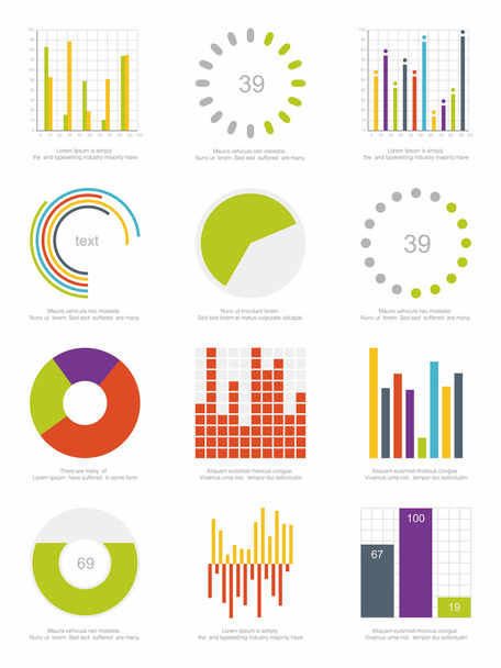 Elementos de infografía - Vector, imagen