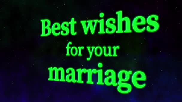 Všechno nejlepší pro vaše svatební zprávy animace textu pohybu grafiky - Záběry, video