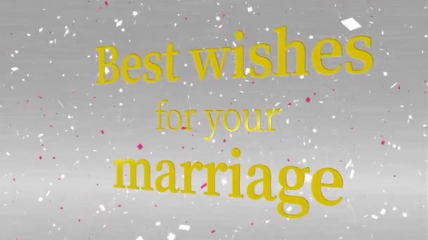 Best wishes for your marriage message text animation motion graphics - Footage, Video