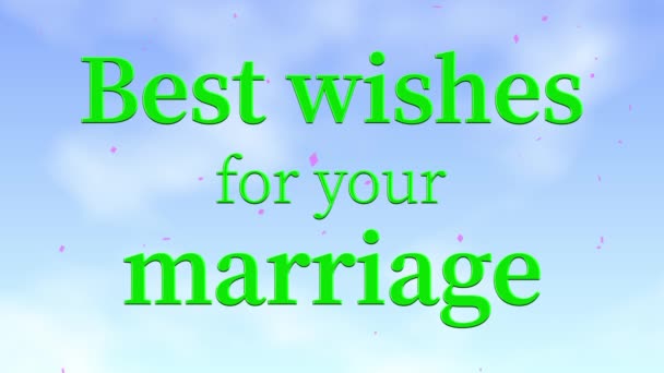 Evlilik mesajınız için en iyi dileklerimle metin canlandırma grafikleri - Video, Çekim