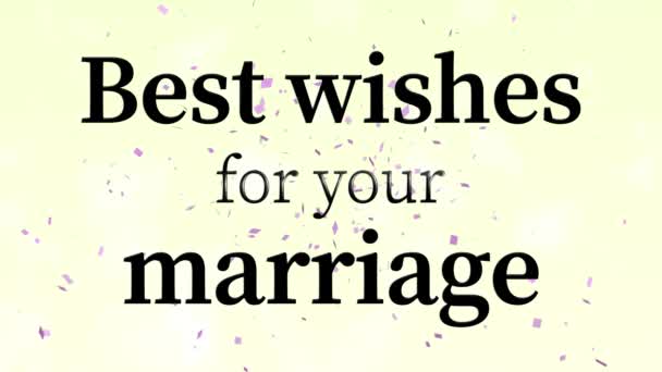 Best wishes for your marriage message text animation motion graphics - Footage, Video