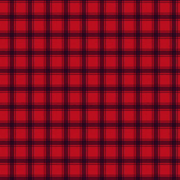 Retro vermelho búfalo preto xadrez verificar padrão sem costura. Estilo tradicional americano de lenhador. Textura quadrada rústica xadrez tecido. - Foto, Imagem