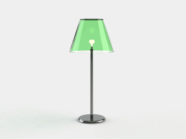 Современная лампа. 3D иллюстрация на белом фоне
 - Фото, изображение