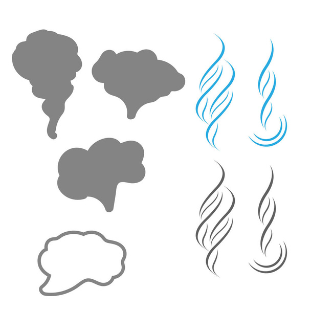 Ensemble d'icônes vectorielles de fumée. Signe vectoriel forme fumée - Vecteur, image