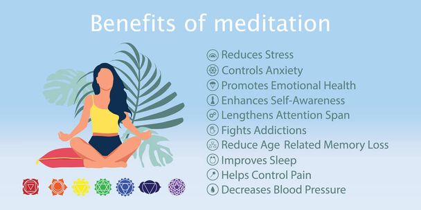 Meditation health benefits for body, mind and emotions - Foto, Bild