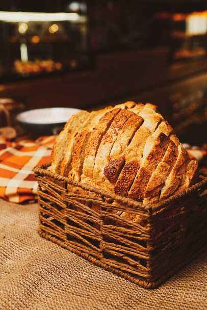 lahodný přírodní estetický pečený chléb - Fotografie, Obrázek